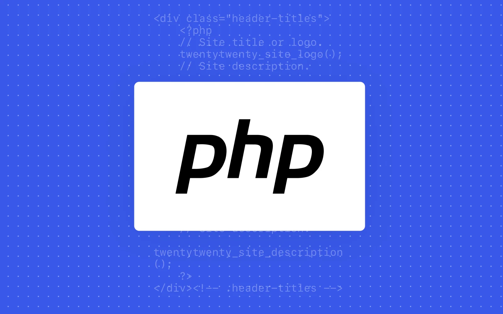 Introduction to PHP